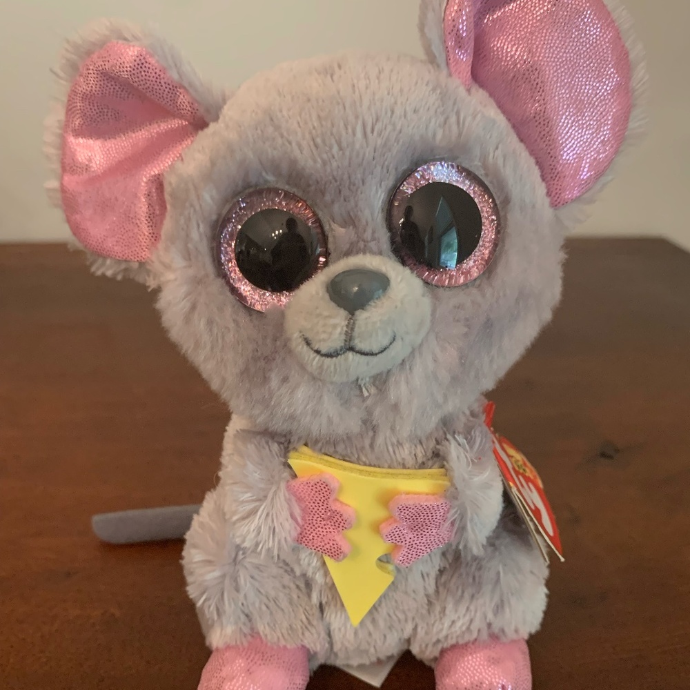 Ty Beanie Boos SQUEAKER the Mouse New w Tags Plush 6" Collectable